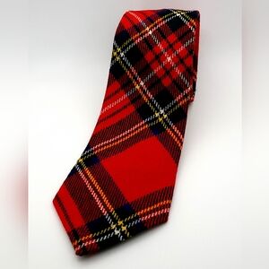 Theros Royal Stewart Tartan 100% Wool Made in the UK Slim Neck Tie